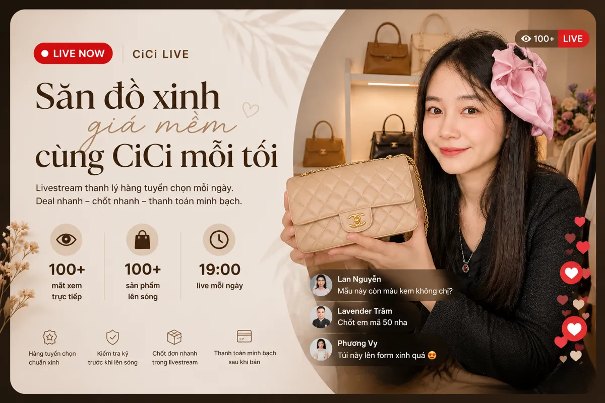 Livestream CiCi 19:00 mỗi ngày